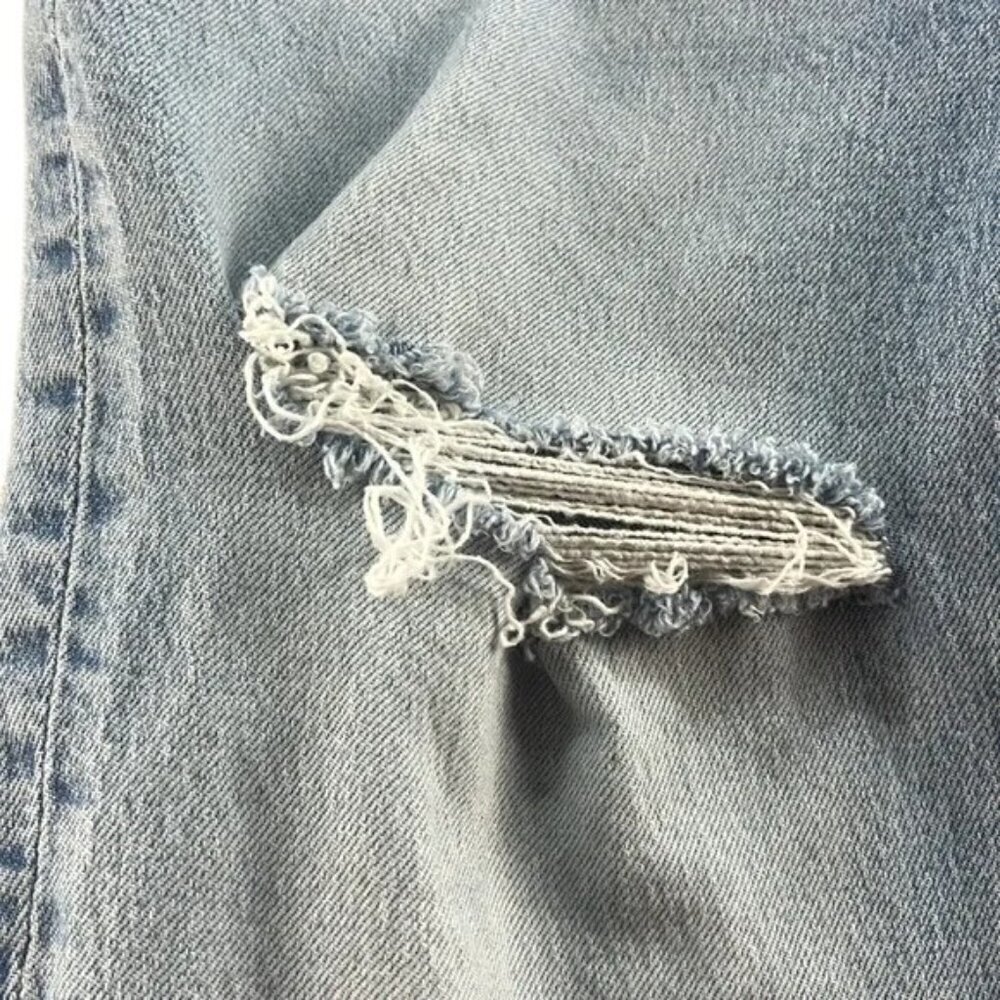 Zara High Rise Distressed Jeans Size 4 - Picture 12 of 13